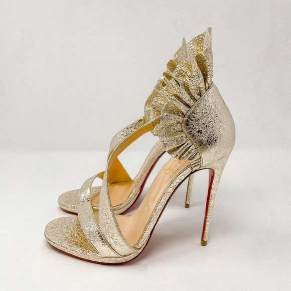 Christian Louboutin Gold Heels - Picture 6 of 16